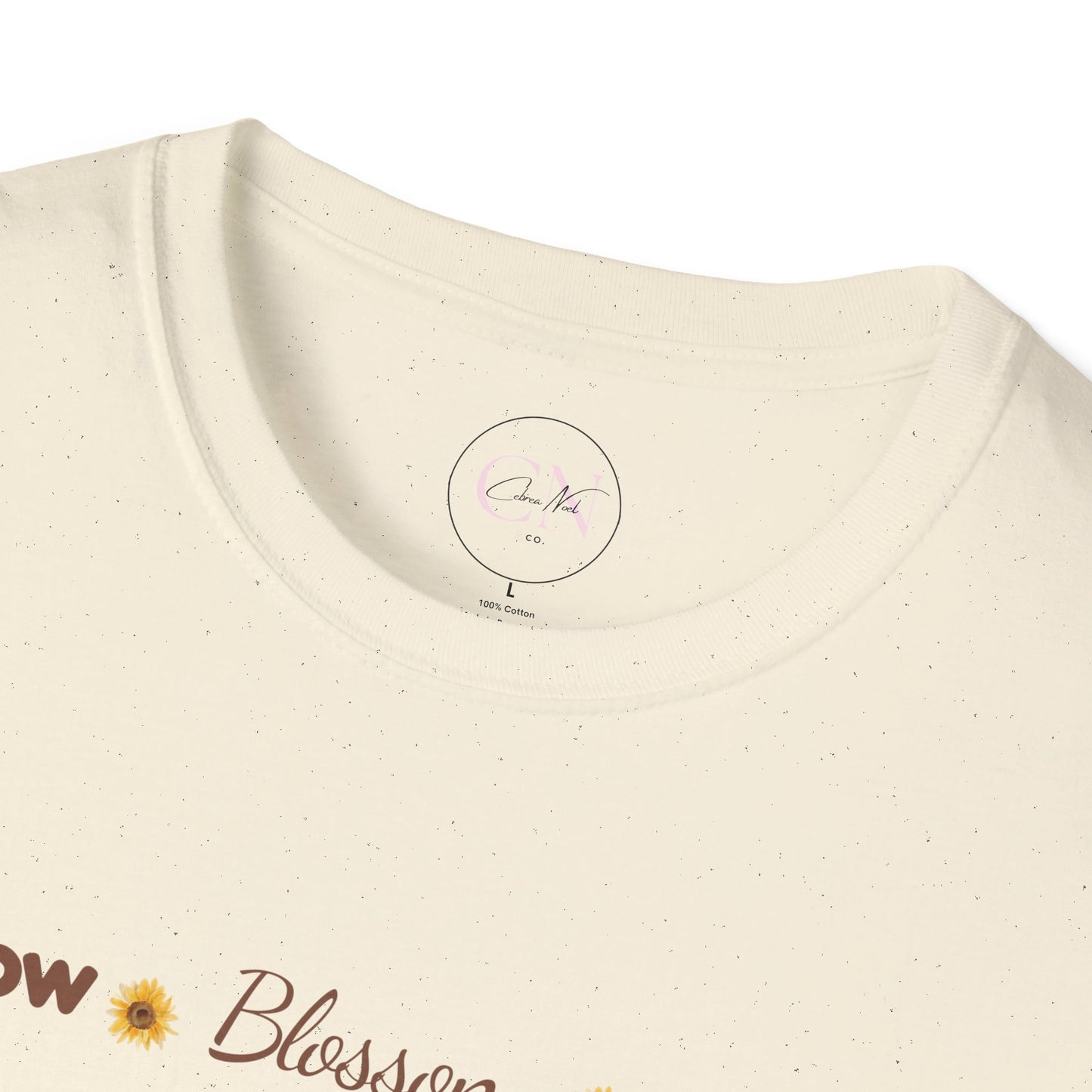 Sunflower "Grow • Blossom • Bloom" T-Shirt — I Am Loved Floral Tee